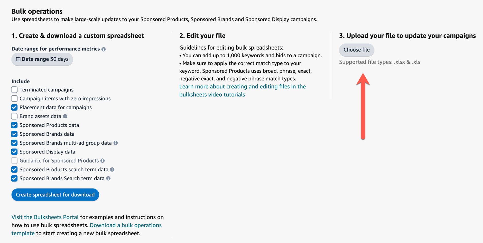 Upload Amazon Advertising Bulksheet