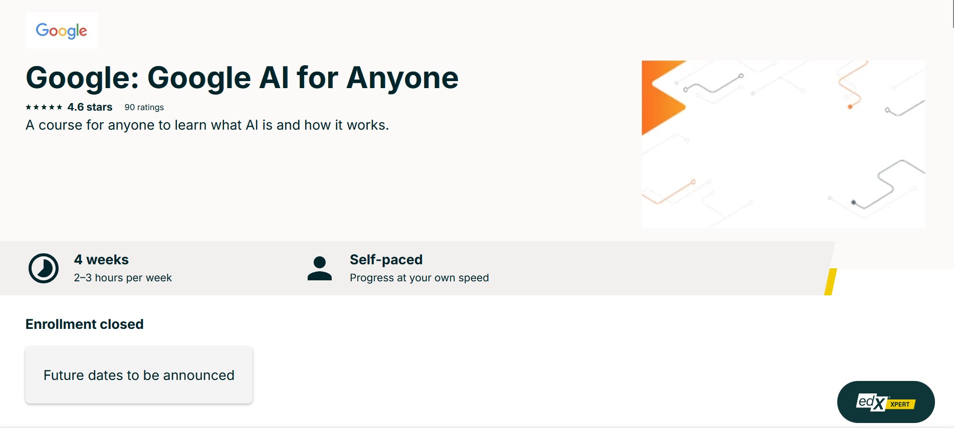 Google AI for Anyone - 16 Stunden kostenloser edX Kurs