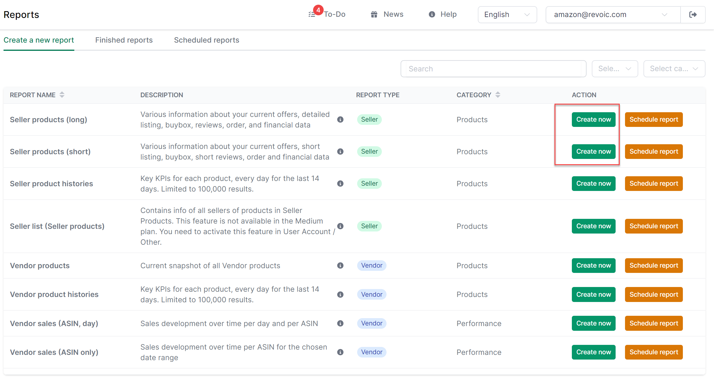 Creating Amazon financial transaction reports in AMALYTIX for Excel export