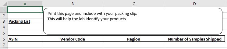 Amazon packaging lab packing list for fragile ASIN certification testing