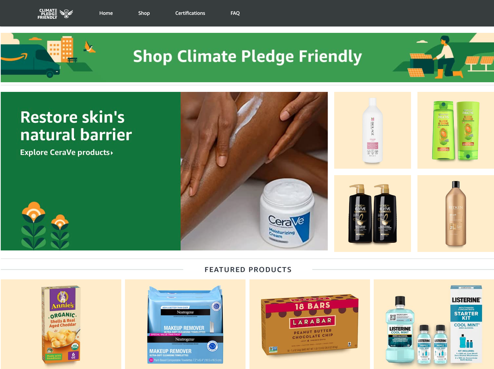 Amazon Climate Pledge Friendly Shop