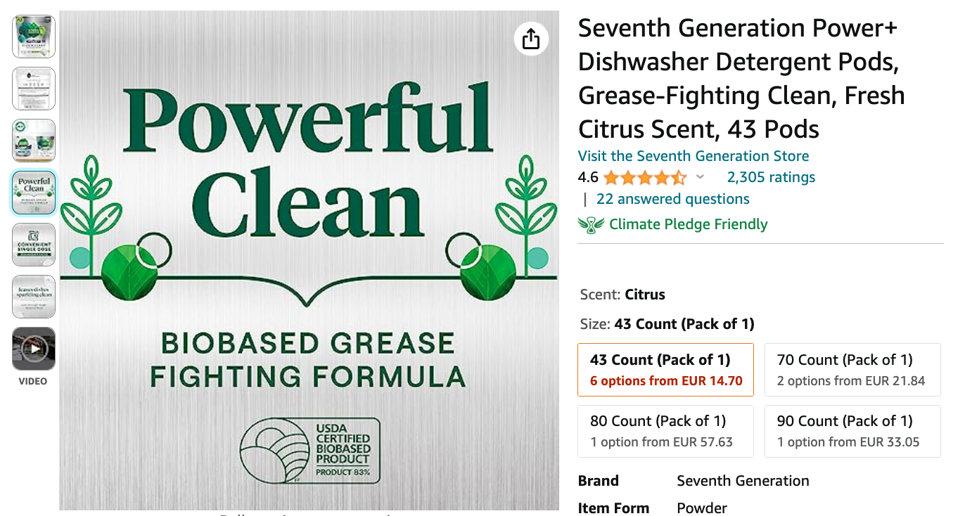 Here, the certification has been uploaded as a product image