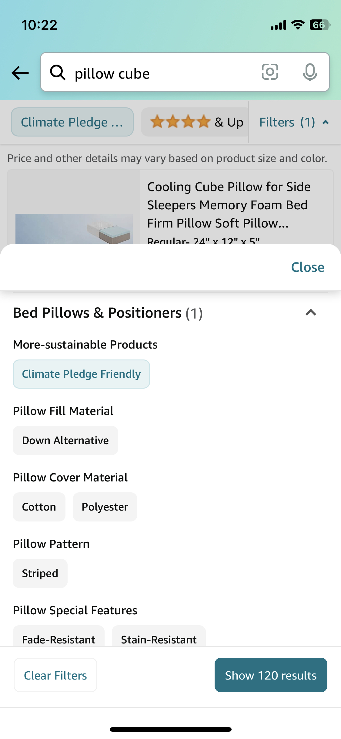 Display of the certification behind the Climate Pledge Friendly badge