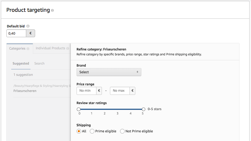 Refining the product alignment of a manual campaign
