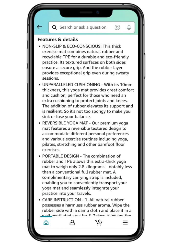 Figure 14: Mobile view bullet points